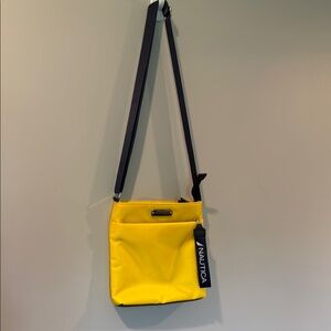 Nautica Yellow and Black Crossbody Bag Lightweight Modern Design